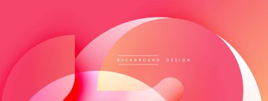 Soyut pembe arka plan. Üst üste binen şekiller dinamik görsel efekt yaratır. Renkler modern estetik sağlıyor. Metin arkaplan tasarımı okur.
