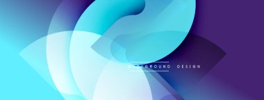 Soyut sıvı şekilleri örtüşür, parlak mavi mor renkler yaratır. Modern tasarım hareket, enerji, dinamik bileşim öneriyor.