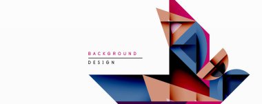 Soyut geometrik tasarım üst üste binen şekiller, kalın renkler. Metin elementli minimalist kompozisyon. Arka planlar ve sunumlar için modern estetik.