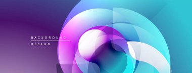 Soyut sıvı şekiller, canlı renklerin karışımı. Modern tasarım, pürüzsüz gradyanlar dinamik görsel efekt yaratır. Mor, mavi, pembe renkler egemen.