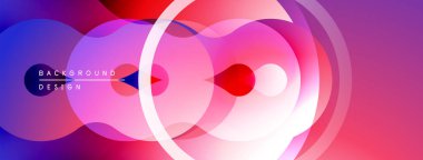 Soyut renkli katmanlar dinamik görsel efekt yaratır. Pürüzsüz gradyanlar mor, pembe, kırmızı renkleri harmanlarlar. Modern tasarım ögesi.
