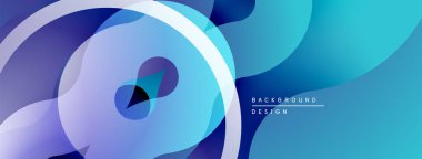 Soyut akışkan şekiller, mavi tonlar baskın. Modern tasarım, pürüzsüz eğimler dinamik kompozisyon yaratır. Minimalist estetik, temiz çizgiler mevcut.