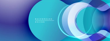 Soyut akışkan şekiller, canlı maviler, morlar modern arka plan yaratır. Yumuşak eğimler, katmanlı biçimler hareketi, derinliği akla getiriyor..