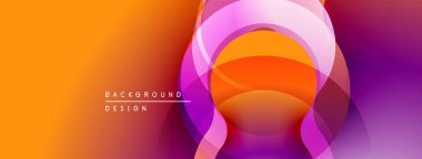 Soyut gradyan katmanlar dinamik görsel akış yaratır. Turuncu, mor renkler kusursuz bir şekilde harmanlanarak modern arkaplan oluşturur..