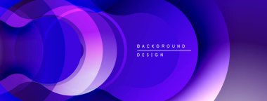 Soyut katmanlar akan mor tasarım yaratır. Gradyan gölgeler, arka planlar için uygun modern görsel cazibe sunar.