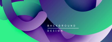 Soyut sıvı şekiller, canlı renklerin karışımı. Modern tasarım, pürüzsüz gradyanlar dinamik görsel efekt yaratır. Arkaplanda mor, deniz mavisi renkleri var.