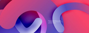Soyut sıvı şekilleri canlı mor, pembe ve mavi renkleri harmanlar. Modern tasarım dinamik görsel deneyim yaratır. Yumuşak eğimler derinlik sunar.
