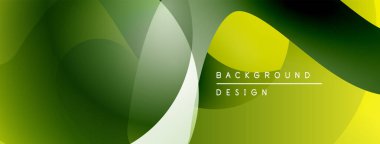 Soyut sıvı şekilleri, yeşil sarı gradyanlar. Modern tasarım, düz kıvrımlar, dinamik kompozisyon. Minimalist estetik, arkaplan dokusu.