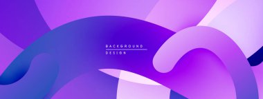 Soyut mor dalgalar, pürüzsüz eğimler, modern tasarım. Asgari arkaplan dalgalı şekiller, canlı renkler.