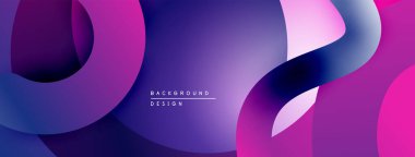 Soyut akışkan şekiller, canlı mor renkler, modern tasarım. Pürüzsüz gradyanlar dinamik görsel doku oluşturur. Minimalist kompozisyon.