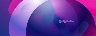 Soyut sıvı şekilleri mor, pembe renkleri harmanlıyor. Gradyan dinamik görsel efekt yaratır. Arka planlar için modern tasarım ögesi.