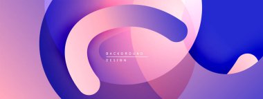 Soyut akışkan şekiller, canlı pembeler, maviler, morlar dinamik bir zemin oluşturur. Modern tasarım, pürüzsüz gradyanlar görsel ahenk sunar.