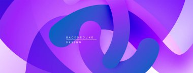 Soyut mor dalgalar dinamik arkaplan yaratır. Pürüzsüz şekiller üst üste binerek modern tasarımı oluşturur. Gradyan renkler derinlik ve görsel ilgi ekler.