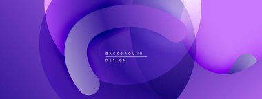 Soyut mor katmanlar akışkan şekiller yaratır. Modern tasarım farklı renkler, pürüzsüz geçişler, dinamik kompozisyon içerir. Arkaplan metni arkaplan tasarımı okur.