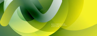 Soyut sıvı şekilleri, yeşil sarı gradyan. Modern tasarım, düz kıvrımlar, katmanlı efekt. Minimalist arkaplan dokusu.