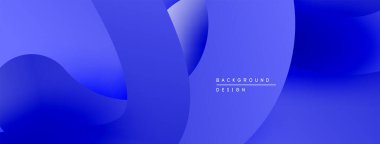 Soyut mavi arkaplan. Üst üste binen şekiller dinamik görsel efekt yaratır. Dijital projeler için modern tasarım.