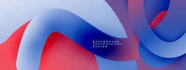 Soyut sıvı şekilleri, canlı mavi, kırmızı gradyanlar. Arka planlar, afişler, sunumlar için modern tasarım unsuru. Pürüzsüz geçişler dinamik görsel akış yaratır.