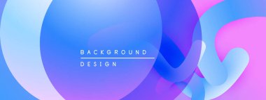 Soyut akışkan şekiller harmanlanarak canlı mavi, mor ve pembe renkler yaratır. Arkaplan ve sunumlar için modern tasarım ögesi.