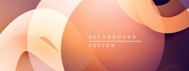 Soyut şekiller üst üste biniyor ve sıcak bir değişim yaratıyor. Şeftali, turuncu, kahverengi renkler kompozisyona hakim. Minimalist tasarım uygun arka planlar.