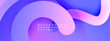 Soyut sıvı şekiller, canlı mor renkler kusursuz bir şekilde harmanlanır. Modern tasarım hareketi, enerjiyi, yumuşak eğilimleri çağrıştırıyor.