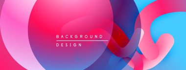 Soyut sıvı şekilleri canlı pembeler, maviler, morlar harmanlar. Modern tasarım dinamik arkaplan dokusu yaratır. Yumuşak gradyanlar görsel ilgi sunar.