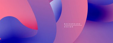 Soyut sıvı şekiller harmanlanarak canlı pembeler, maviler ve morlar yaratır. Modern tasarım hareketi, enerjiyi, pürüzsüz geçişleri öneriyor.