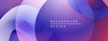 Soyut sıvı şekiller, mor renkler, eğim arkaplanı. Dijital projeler ve sunumlar için modern tasarım ögesi.