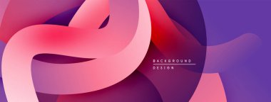 Soyut akışkan şekiller harmanlanarak, canlı bir arkaplan oluşturur. Düz kıvrımlar, modern tasarım, zengin renk paleti.