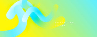 Soyut sıvı şekilleri sarı, turkuaz ve nane renklerini harmanlıyor. Dinamik kompozisyon modern görsel deneyim yaratır. Yumuşak eğimler yumuşak estetik sunar.