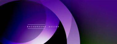 Soyut mor katmanlar dinamik arkaplan yaratır. Yumuşak eğimler, akışkan şekiller modern tasarım elementlerini akla getiriyor. Minimalist estetik.