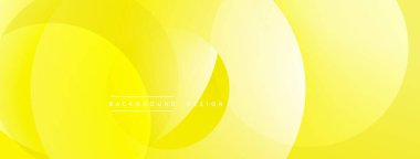 Sarı soyut arkaplan. Üst üste binen daireler dinamik görsel efekt yaratır. Modern tasarım çeşitli projeler için uygundur. Basit, temiz estetik..
