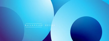 Soyut mavi eğimli daireler çakışıyor. Modern tasarım öğesi, arka planlar, sunumlar, dijital sanat için uygun. Yumuşak geçişler görsel derinlik yaratır.