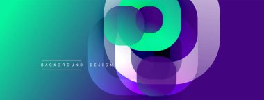 Soyut canlı tasarım katmanlı daireler, P harfi, gradyan renkler. Modern estetik, dijital arkaplanlar için uygun.