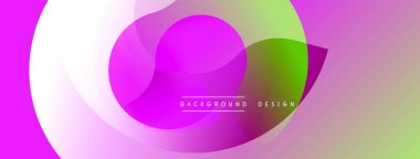 Soyut enerji katmanları dinamik akış yaratır. Pembe, yeşil, mor renkler düzgün bir şekilde harmanlanır. Arka planlar için modern tasarım ögesi.