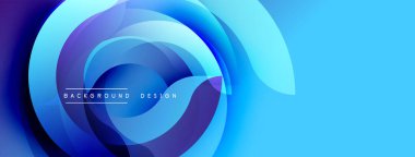 Soyut mavi tasarım kıvrımlı katmanlar, gradyanlar içerir. Modern estetik, dinamik bileşim, uygun arkaplan ögesi.