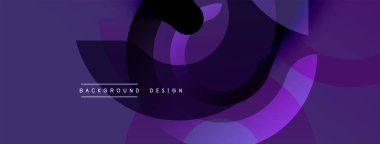 Soyut mor tasarım üst üste binen katmanlar oluşturarak dinamik görsel efekt yaratır. Arkaplan ve sunumlar için modern biçim uygun.