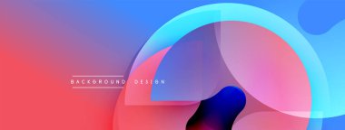 Soyut sıvı şekiller, canlı renklerin karışımı. Gradyan arka plan dinamik görsel efekt yaratır. Projeler için modern tasarım ögesi.