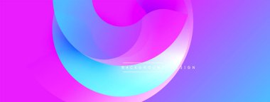 Soyut sıvı şekilleri canlı pembeler, maviler, beyazlar harmanlıyor. Modern tasarım hareketi, enerjiyi, görsel cazibeyi çağrıştırıyor. Arkaplan özellikleri metin.