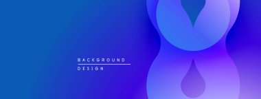 Soyut mavi eğimli arkaplan. Pürüzsüz şekiller modern tasarım yaratır. Minimalist estetik, dijital projeler için uygun.