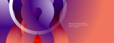 Soyut sıvı şekilleri, canlı gradyanlar. Mor, kırmızı renkler tasarımda baskın. Minimalist tarz, modern estetik. Arkaplan dokusu görünür.
