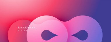 Soyut pembe mor eğimli dalgalar. Modern tasarım öğesi, düz eğriler, dinamik kompozisyon. Dijital projeler için uygun arkaplan.