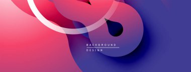 Soyut sıvı şekilleri, canlı pembeler, maviler dinamik arkaplan oluşturur. Modern tasarım, pürüzsüz eğimler, zarif eğriler sunar görsel uyum.