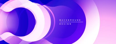 Soyut akışkan şekiller, mor renkler pembeye karışıyor. Modern tasarım hareket, enerji, dinamik bileşim öneriyor.