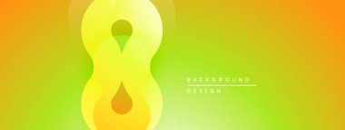 Soyut enerjik tasarım akıcı şekiller, değişken renkler. Sarılar, portakallar, yeşiller kusursuz bir şekilde harmanlanarak modern estetik yaratıyorlar..