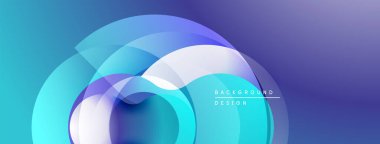 Soyut akışkan şekiller, canlı mavi mor gradyan. Modern tasarım ögesi, düz eğriler dinamik bileşim oluşturur.