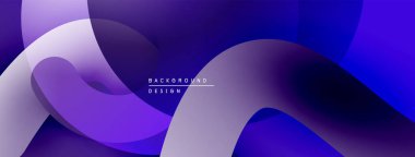 Soyut akışkan şekiller, mor renkler tasarımda baskın. Pürüzsüz gradyanlar dinamik görsel doku oluşturur. Modern, zarif arkaplan.