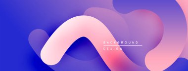 Soyut sıvı şekiller, canlı renklerin karışımı. Modern tasarım, pürüzsüz gradyanlar dinamik görsel efekt yaratır. Çeşitli projeler için uygun arkaplan.