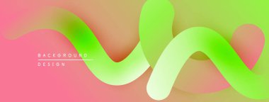 Soyut sıvı şekiller, canlı renklerin karışımı. Gradyan arka plan dinamik görsel efekt yaratır. Modern tasarım ögesi.