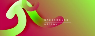 Soyut sıvı şekiller, canlı renklerin karışımı. Gradyan arka plan dinamik görsel efekt yaratır. Modern tasarım ögesi.