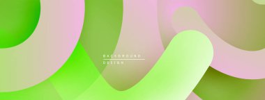Soyut renkli arkaplan. Üst üste binen yuvarlak şekiller dinamik görsel efekt yaratır. Yumuşak gradyanlar, pastel tonlar kompozisyona hakim..